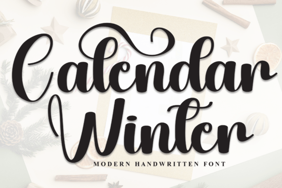 Calendar Winter: A Charming Handwritten Font for Branding