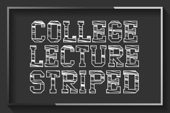 College Lecture Striped: A Bold Font for Dynamic Campaigns