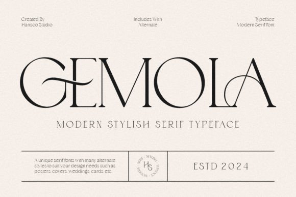 Elevate Your Web Design with Gemola: A Premium Display Serif Font