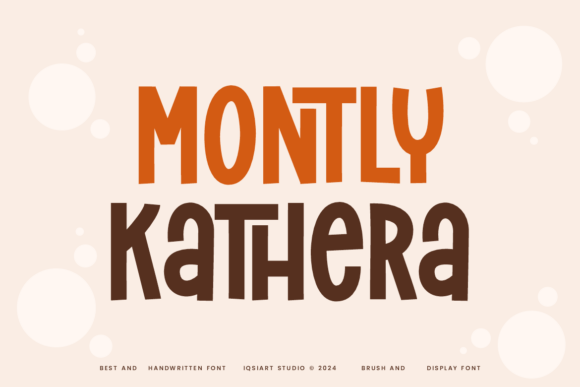 Montly Kathera Font for Bold Craft Projects
