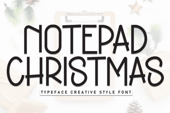 Notepad Christmas Font for Warm Editorial Design