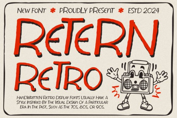 Retern Font: A Handwritten Display Typeface for Web Design