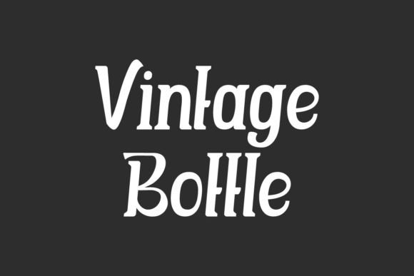 Vintage Bottle: A Classic Serif Font for Timeless Branding